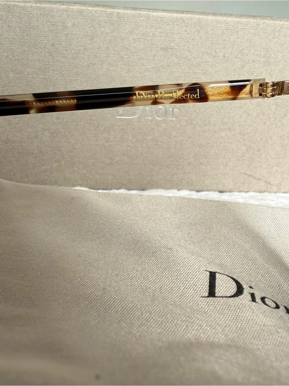 Christian Dior Reflected Aviator Sunglasses - Gold & Tortoise (52-21-140)